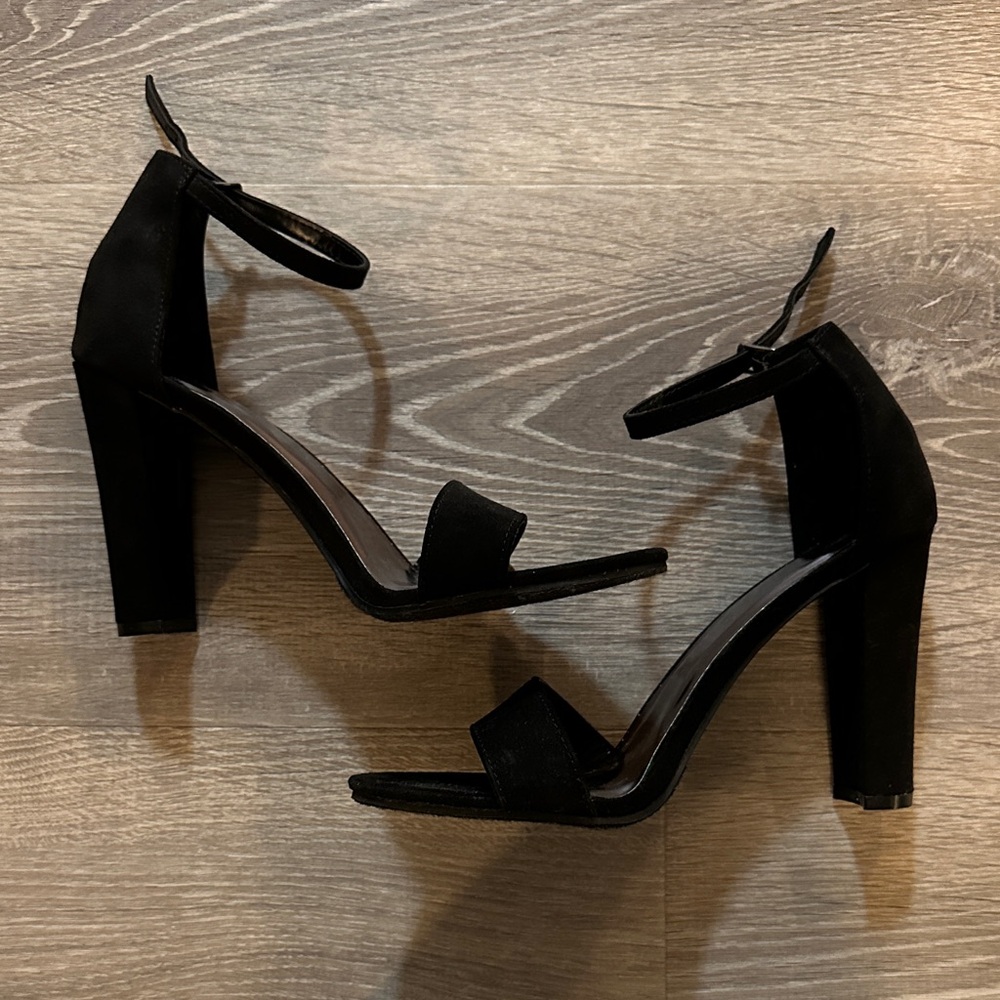 Elegant Black Women's Block Heels